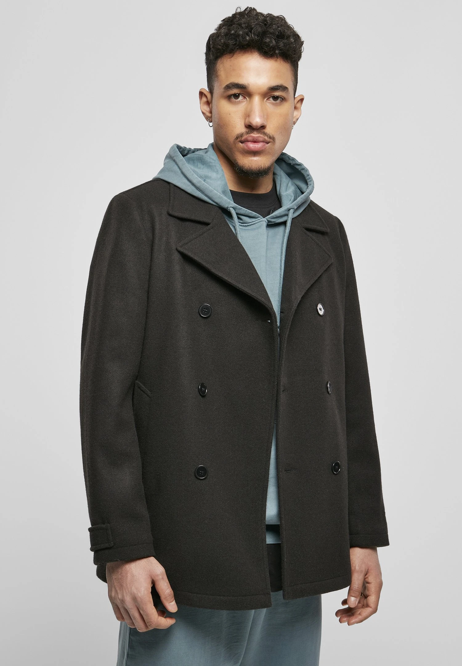 URBAN CLASSICS Classic Pea - Manteau Court - Black 1 URBAN CLASSICS Classic Pea - Manteau Court - Black