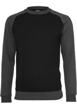 URBAN CLASSICS Sweatshirt - Black/Charocoal