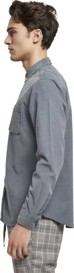 URBAN CLASSICS Corduroy Shirt - Chemise - Olive -URBAN CLASSICS Soldes Boutique 91caa746006b4264a63a1f80675affcf