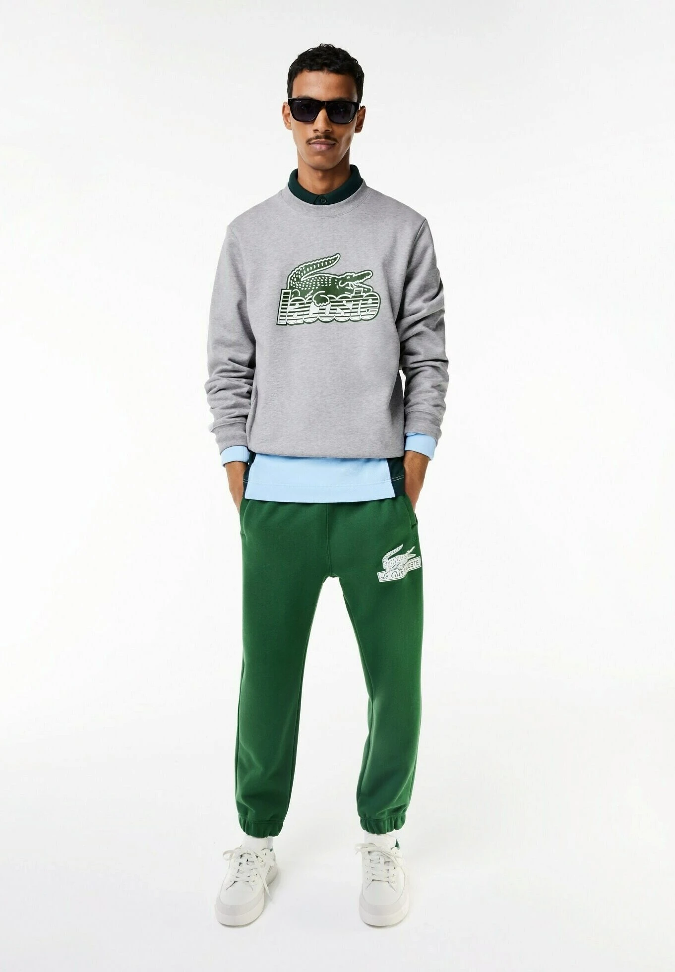 Lacoste Sweatshirt - Gris Chiné 2 Lacoste Sweatshirt - Gris Chiné – Image 2