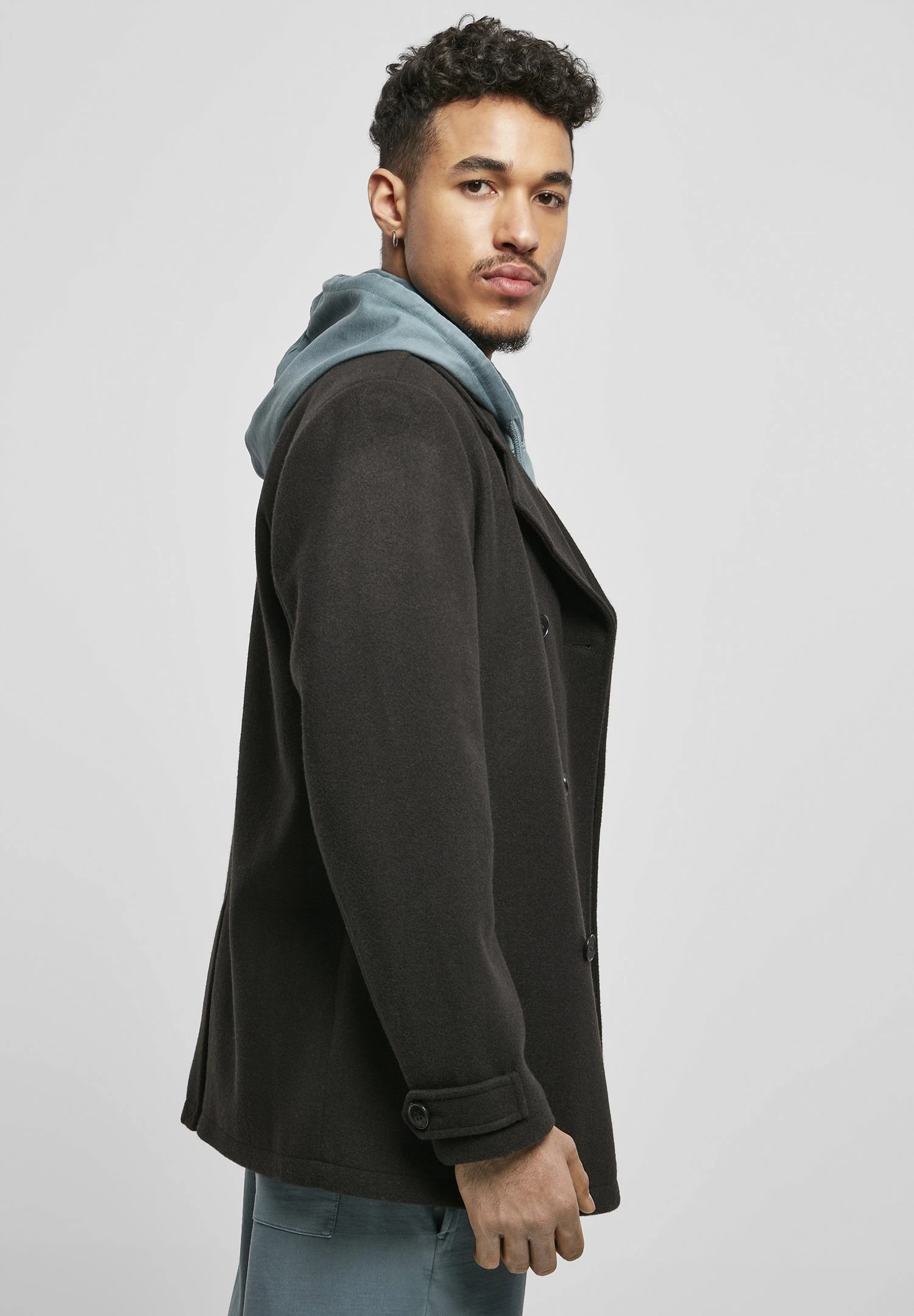 URBAN CLASSICS Classic Pea - Manteau Court - Black 5 URBAN CLASSICS Classic Pea - Manteau Court - Black – Image 5