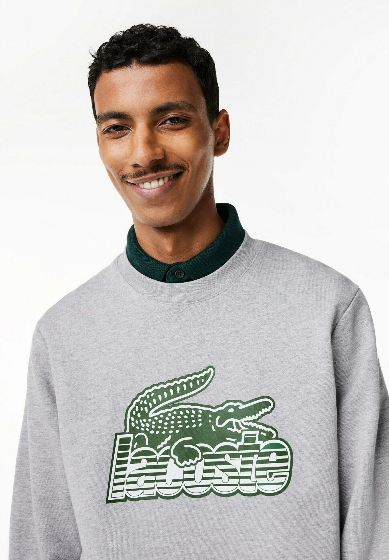 Lacoste Sweatshirt - Gris Chiné 4 Lacoste Sweatshirt - Gris Chiné – Image 4
