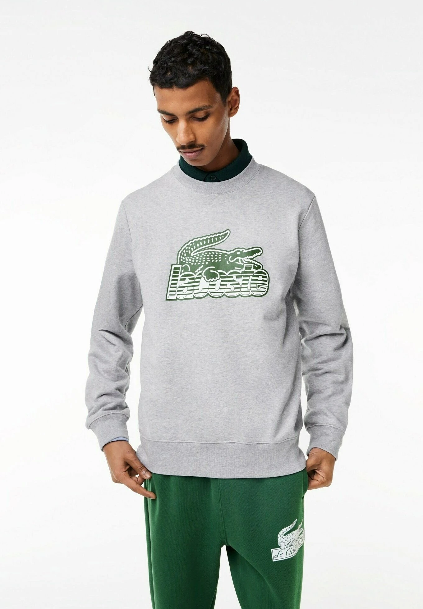 Lacoste Sweatshirt - Gris Chiné 1 Lacoste Sweatshirt - Gris Chiné